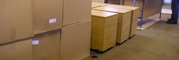 stack of moving boxes