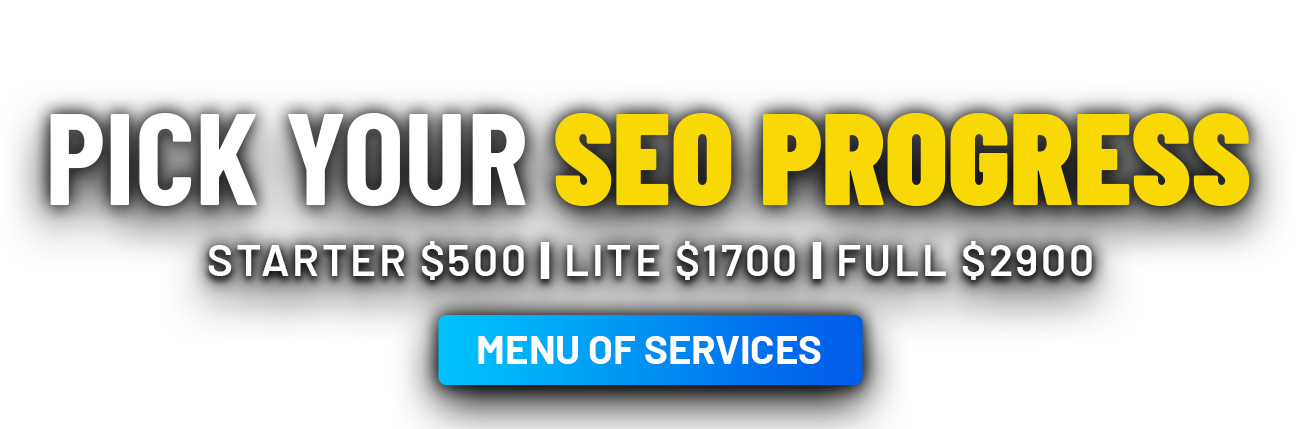 Pick your Proggress. SEO Starter Package