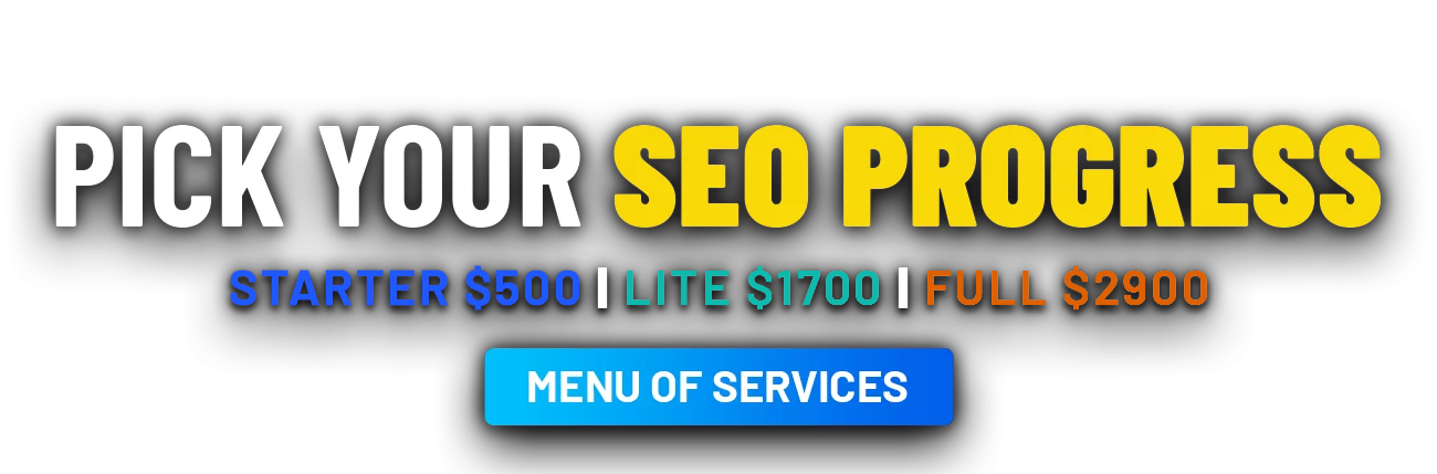 Pick your Proggress. SEO Starter Package
